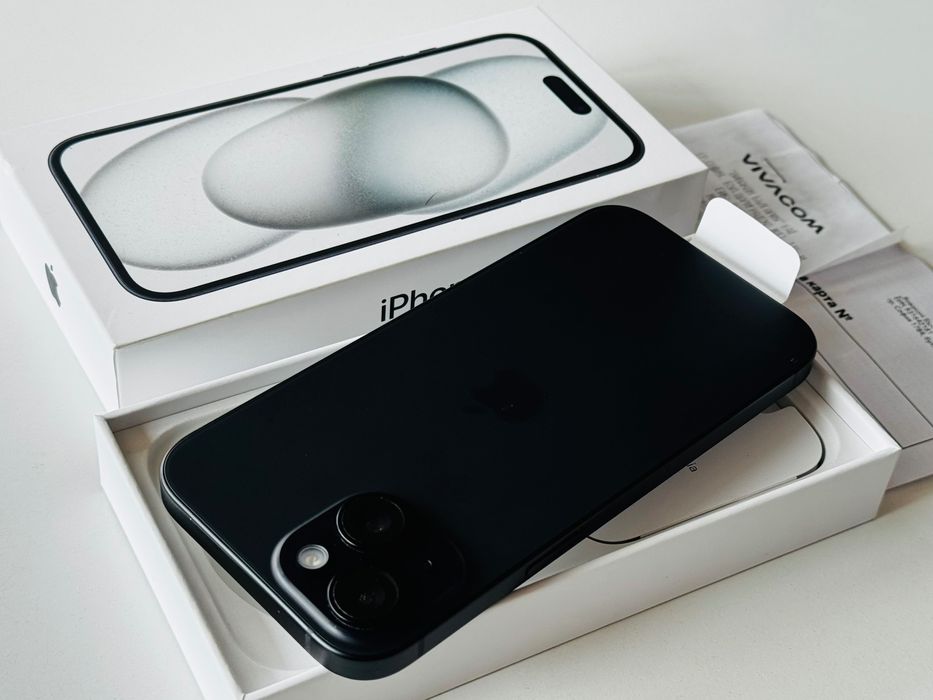 Iphone 15 128GB Black 100% Батерия! Гаранция 1 година