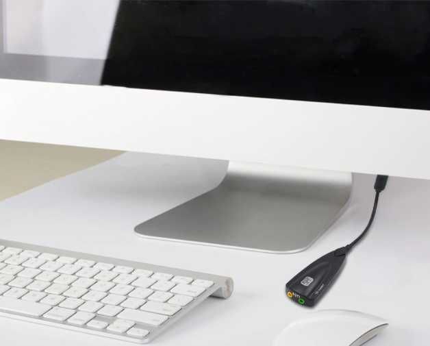 USB Аудио Адаптер Xear3D 7.1 Звукова Карта 3.5мм Интерфейс за Микрофон
