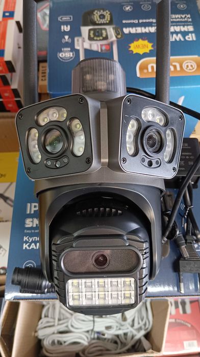 Тройна безжична IP камера с WiFi приложение iCSee 10MP