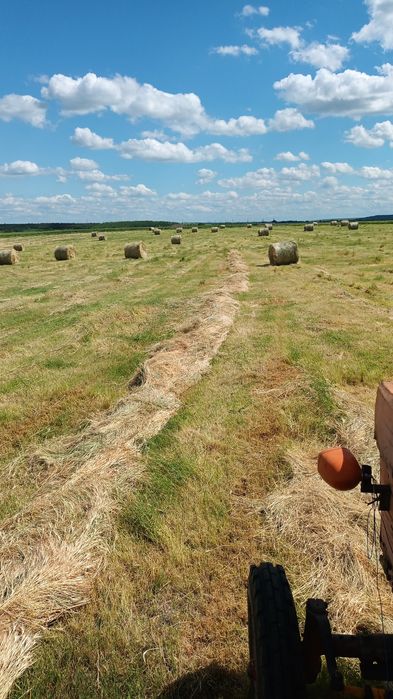 Baloti de fan pe plasă