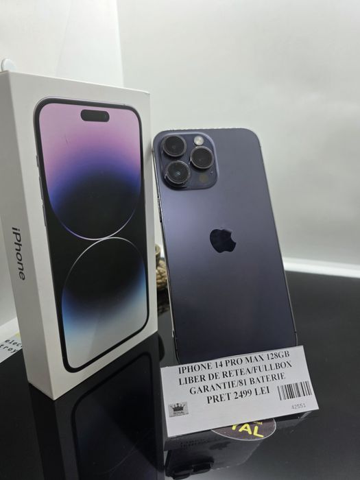 Amanet Royal: IPhone 14 Pro Max/ 81 baterie / Liber de rețea