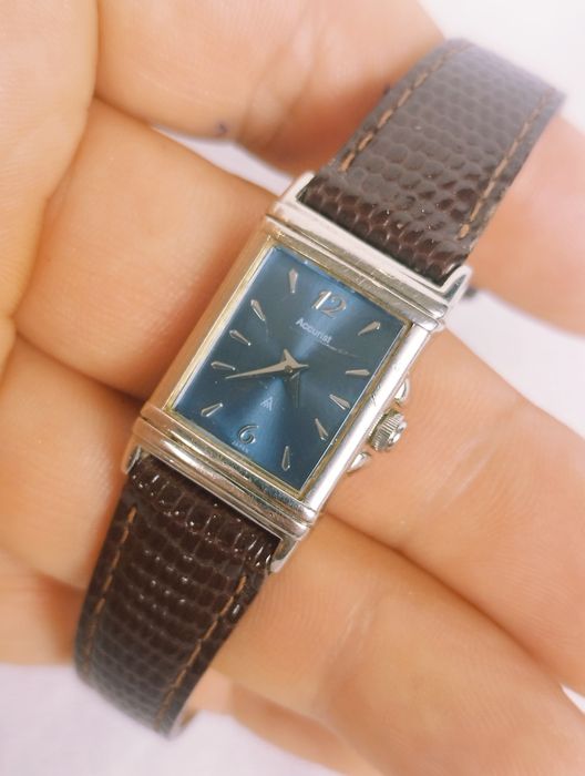 Ceas de damă Accurist cu Quartz, din oțel inoxidabil, curea din piele