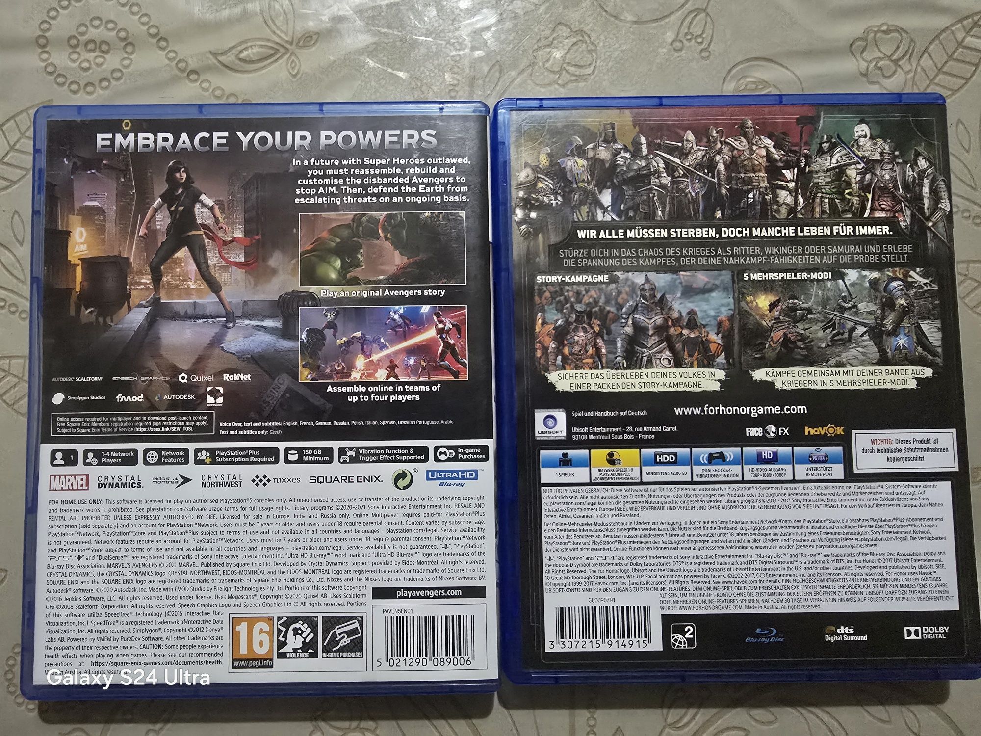 Avengers PS5 и FOR HONOR PS4