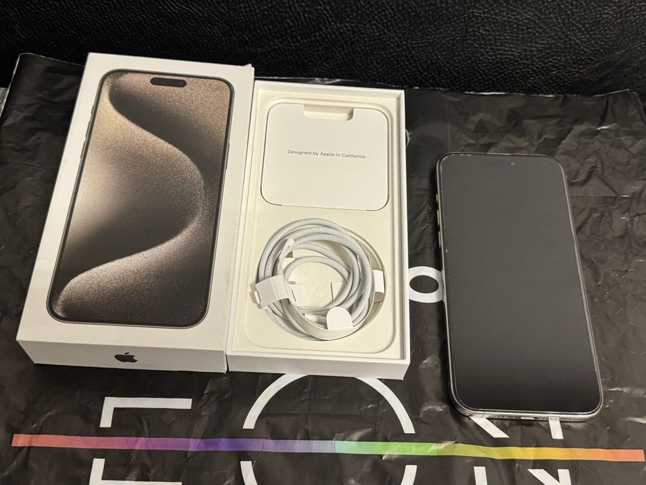 КАТО НОВ 256GB iPhone 15 PRO MAX Гаранция Vivacom 2025 г. Natural