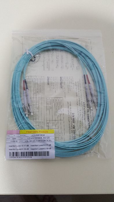 Cablu fibra optica duplex LC-LC, OM4, LSZH, 10m