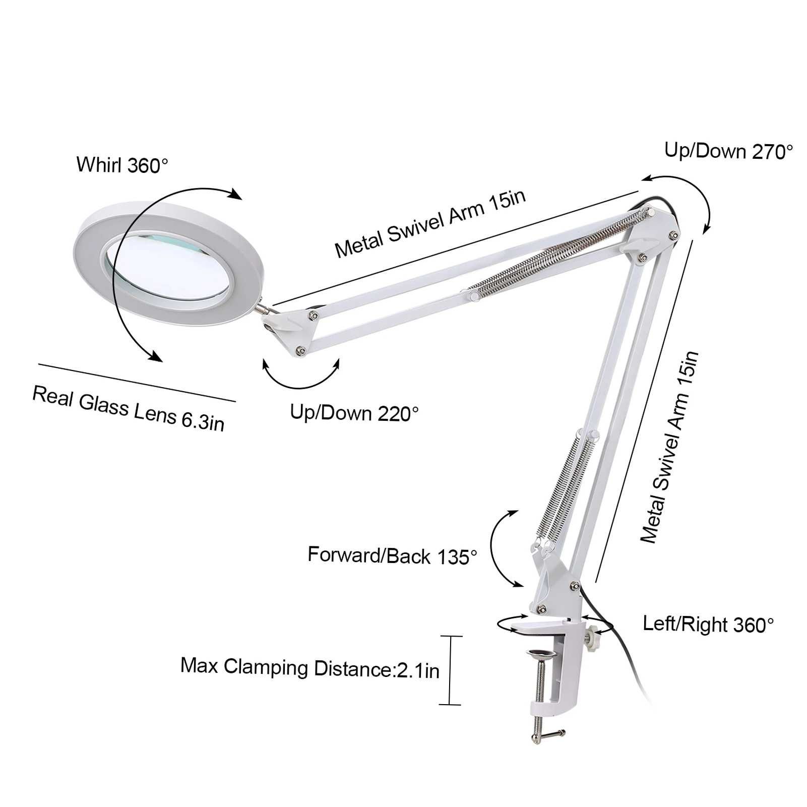 Козметична лампа лупа / Лампа за миглопластика и грим / LED Ринг Лампа