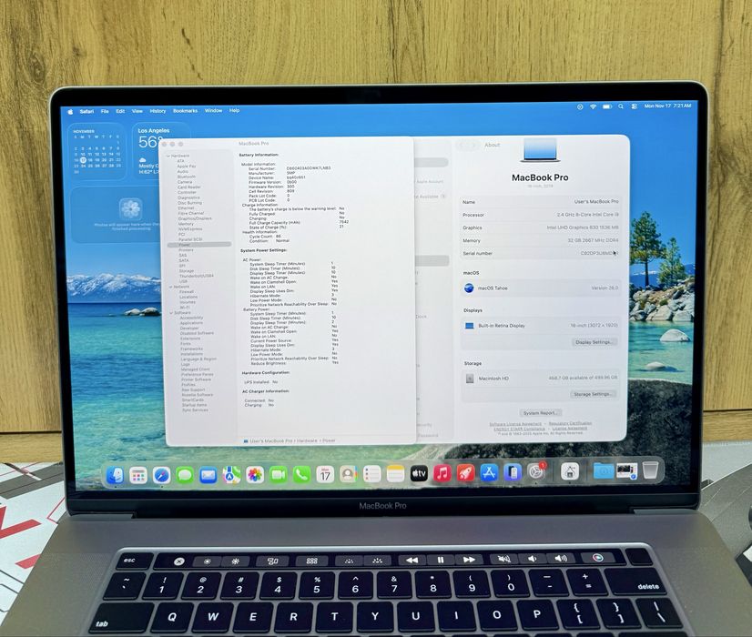 Macbook Pro 16inch 32/512GB Touch Bar Touch ID