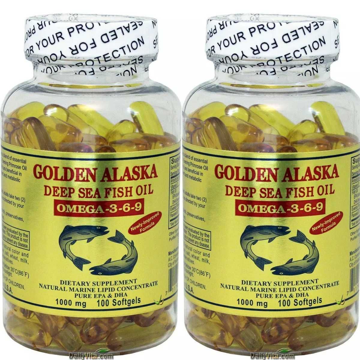 Golden Alaska omega 3-6-9.  100 капсул омега-3-6-9 производство США