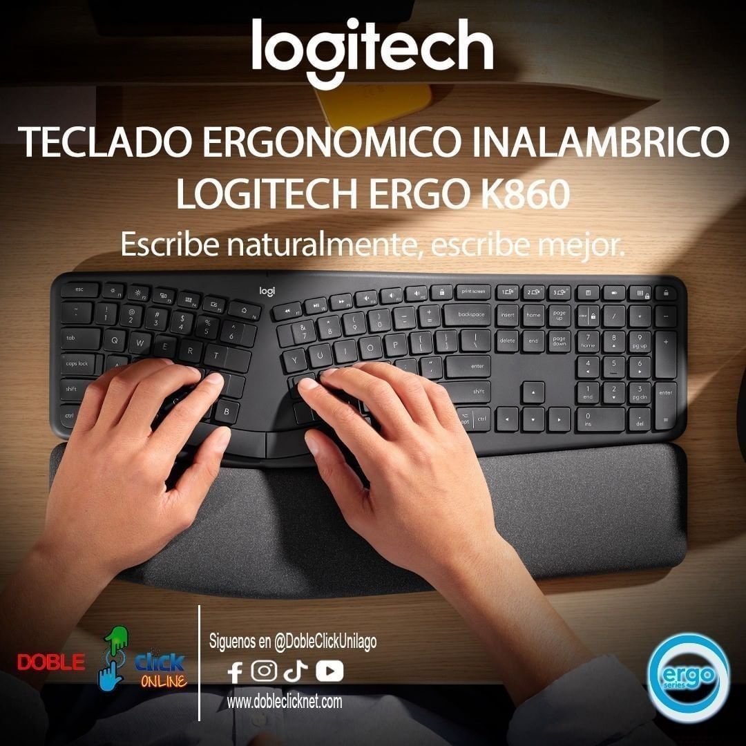 Русская Заводская Раскладка! Logitech ERGO Беспроводная Клавиатура