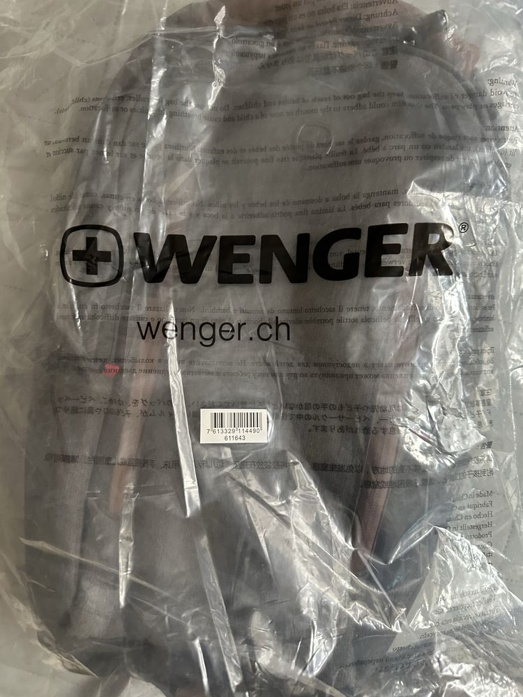 Чисто нова раница за лаптоп Wenger CityUpgrade 16", Сива