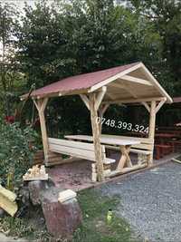 Foisor  pavilion  rustic  din lemn masiv