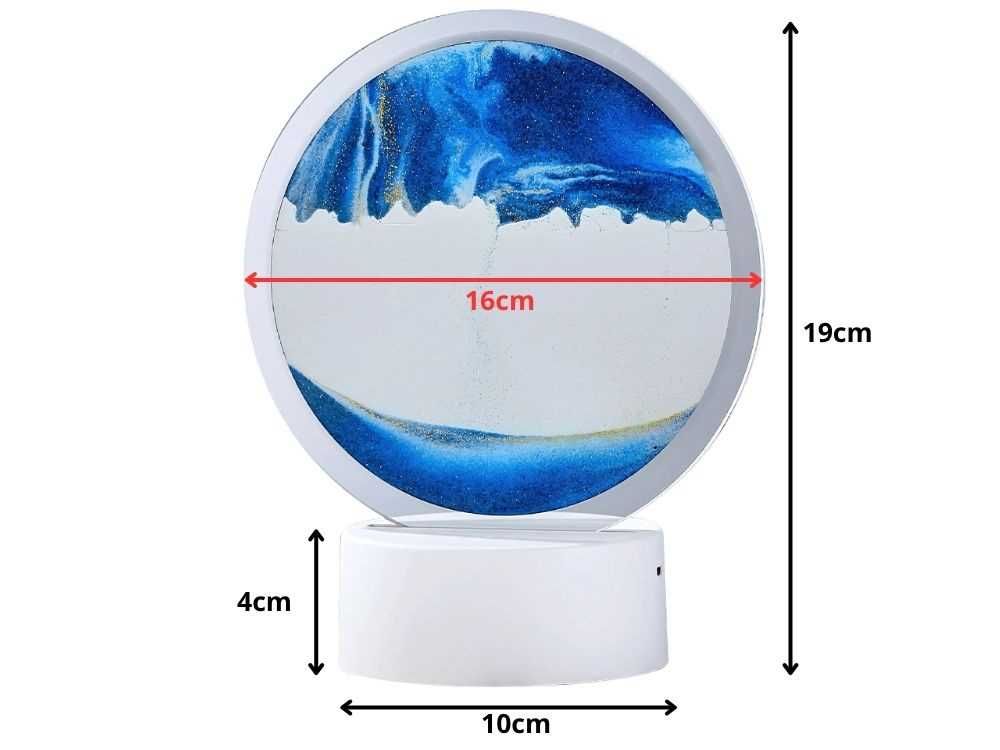 3D Пясъчна лампа с динамично движещ се пясък, декоративна лампа USB