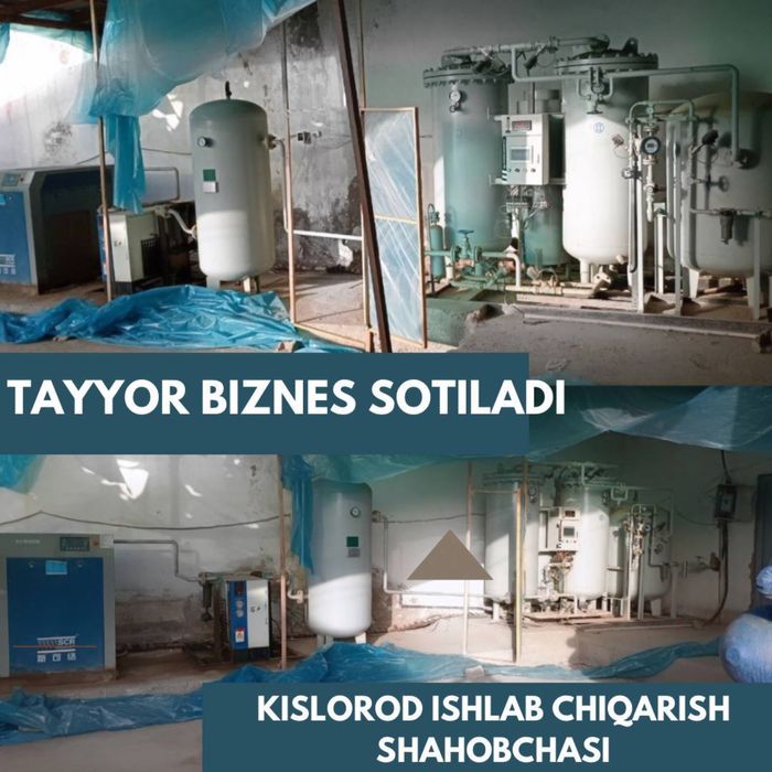 TAYYOR BIZNES, KISLOROD ishlab chqarish shaxobchasi sotiladi
