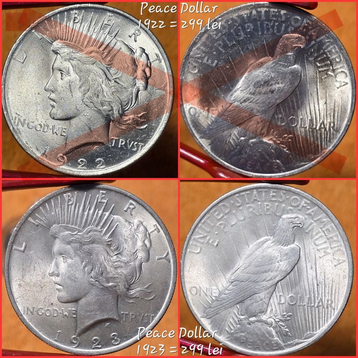 SUA Vechi Morgan Peace Dollar monede argint 90%