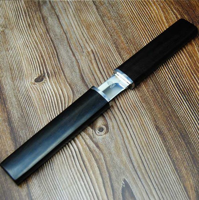 Cutit tip samurai, teaca lemn abanos