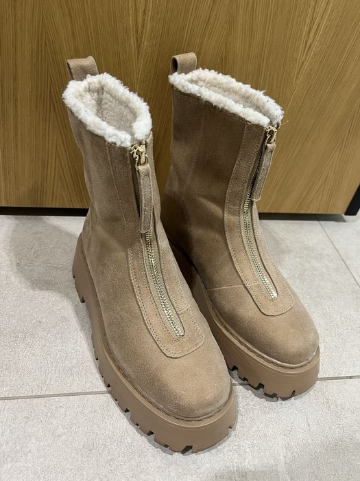 Зимни велурени ботуши H&M