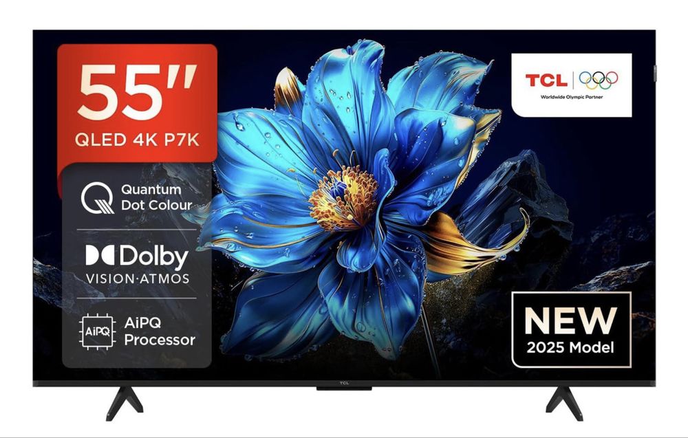 НОВО!!! Телевизор TCL QLED 55P7K, 55", Smart Google TV, 4K Ultra HD