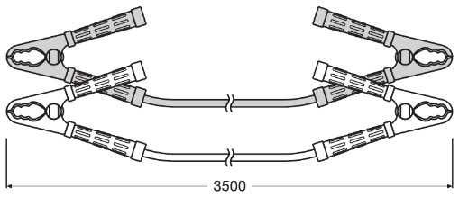 Стартови кабели за подаване на ток 700A 25мм² 3.5м за кола, джип, бус