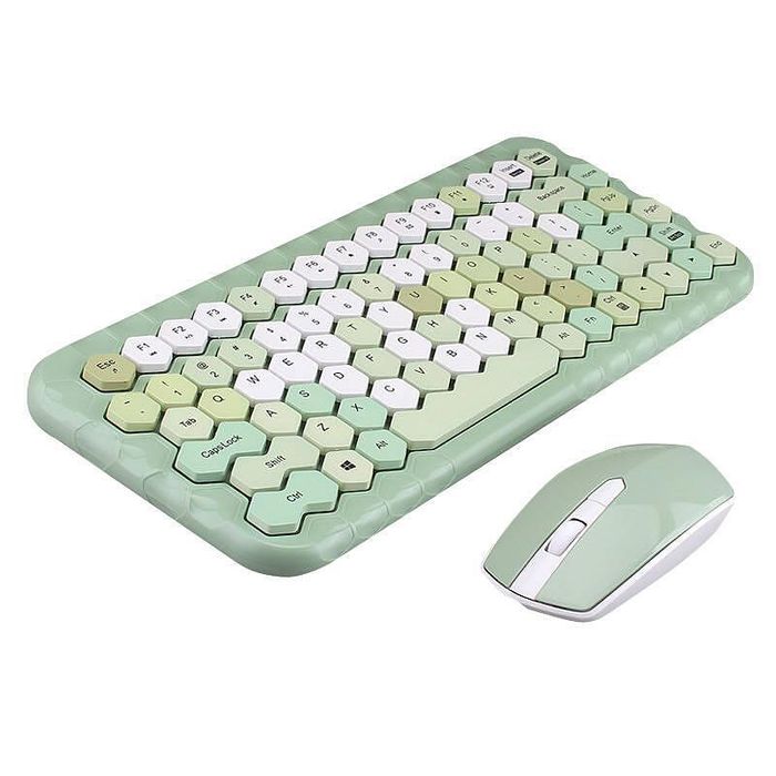 Комплект безжична клавиатура + мишка mofii honey 2.4g green