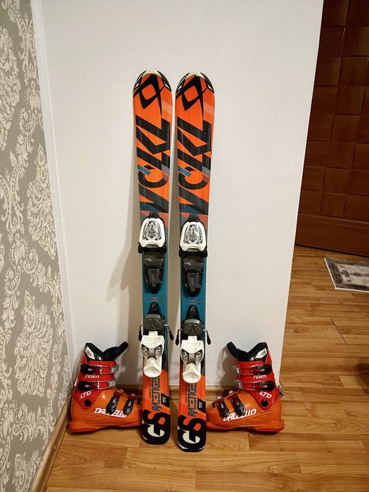 Schiuri copii 100 cm volkl cu clapari skiuri set