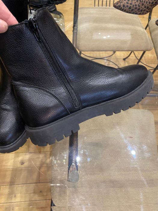 Дамски Боти, черни с цип, 38 номер