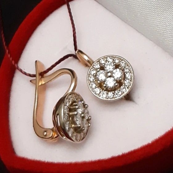 Серьги с бриллиантами (5,87) (со скидкой) Алтын ломбард г. Астана