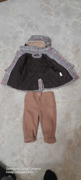 Set elegant din  trei piese virsta 0/3luni fabricat în România