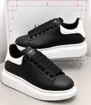 Adidasi Alexander Mcqueen albi negri piele naturala