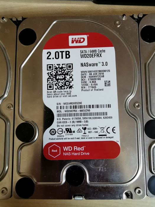 Hard disk HDD SATA WD20EFRX Western Digital Red NAS