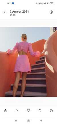 Тренд сезона, модное платье в розовом цвете, лён, Ai Li размер М