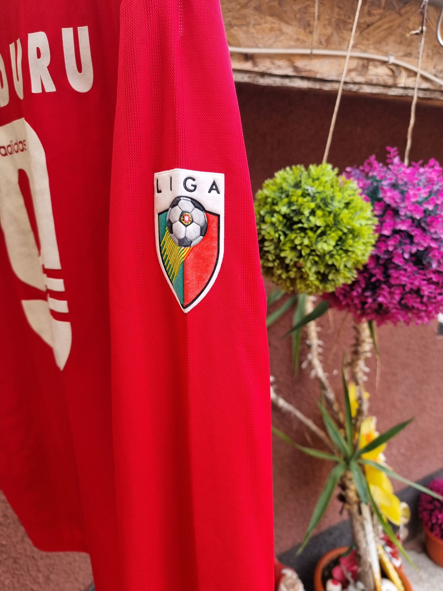 „Tricou vintage Benfica Adidas original 1995-1996 Panduru #9 rar”