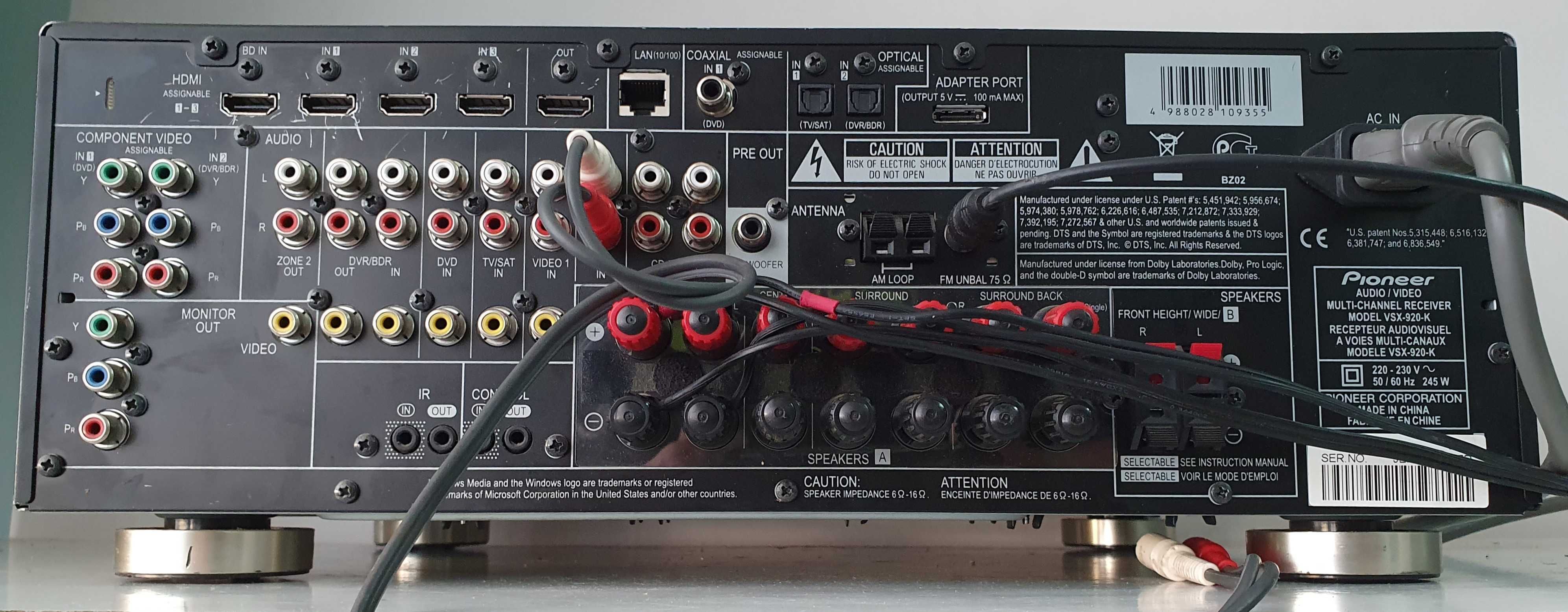 Pioneer VSX 920 muzica HDMI 7.1 USB internet radio filme muzica