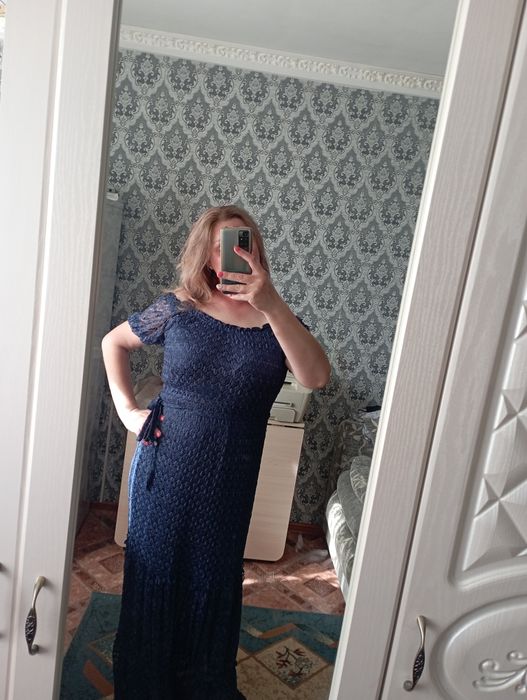 Гепюровое шикарное платье.Новое,с этикеткой!6000