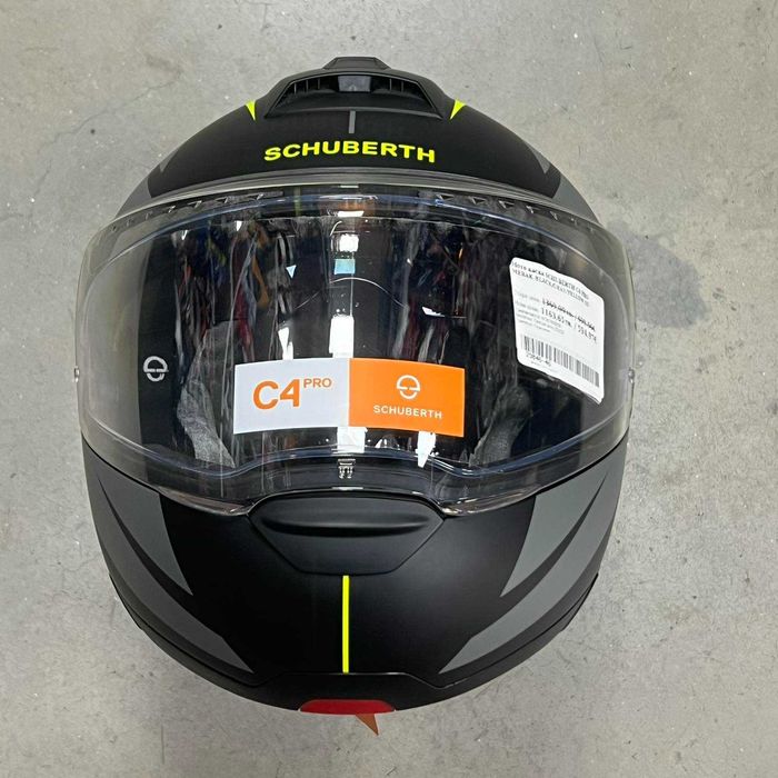 РАЗПРОДАЖБА Мото каска SCHUBERTH C4 PRO Merak Yellow/Grey - Код: 29846