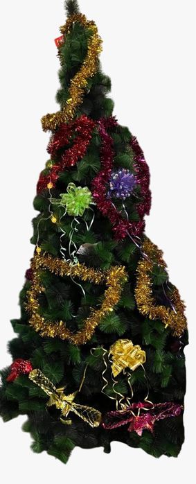 Ель искуственная новая  , пушистая , зеленая 2,7 см размер