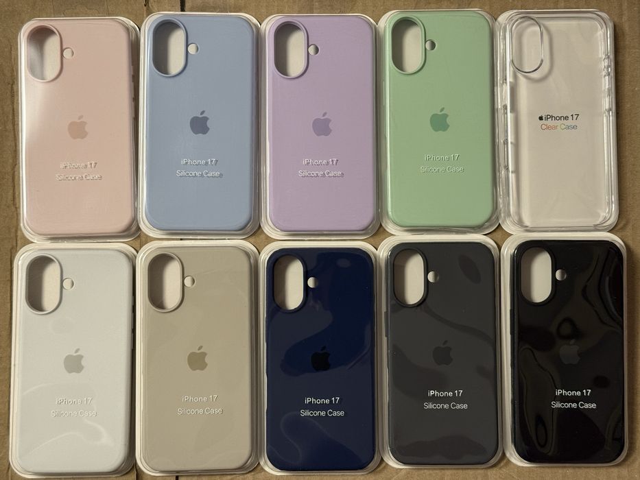 6 Husa Transparenta sau silicon color iPhone seria 17 Air/Pro/Max