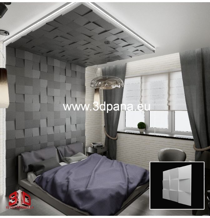 Декоративни 3D панели - 3д гипсови панели, облицовки за стени, 0081