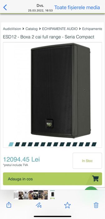 Boxe KV2 Audio ESD 12  500W RMS