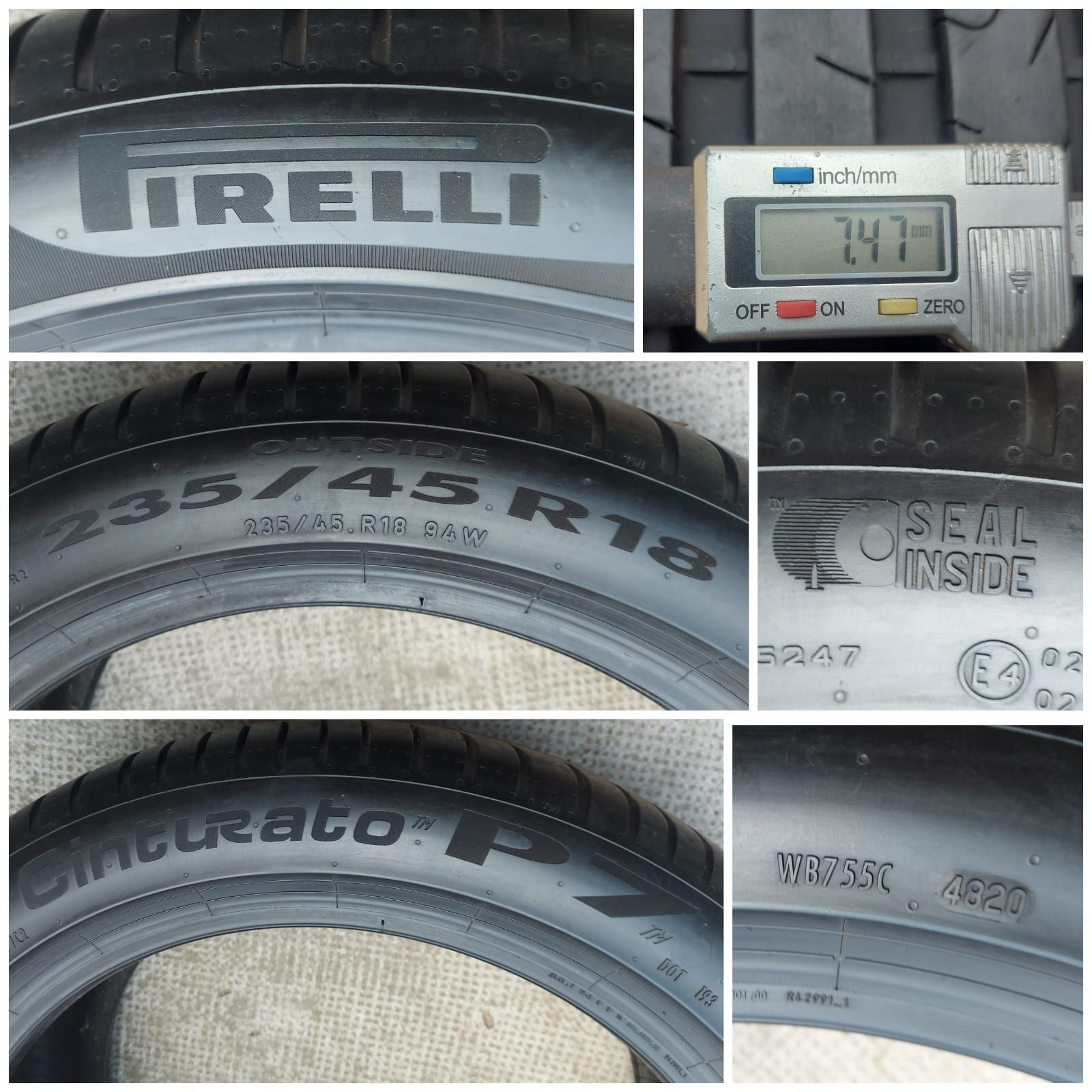 O bucată 235/45 R18 vară - una Pirelli Bridgestone