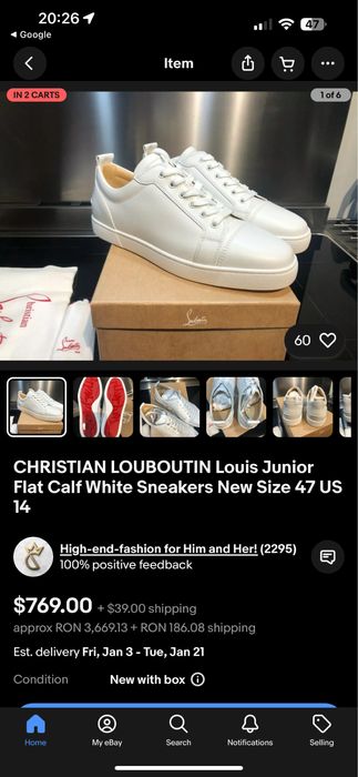 Christian Louboutin Paris ,Men ,marimea 44 ,noi !