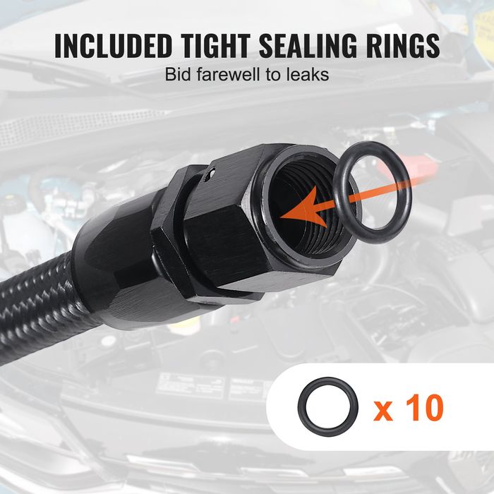 Kit Conducta Combustibil 8AN,6.1m,Nylon Otel Inox,Negru