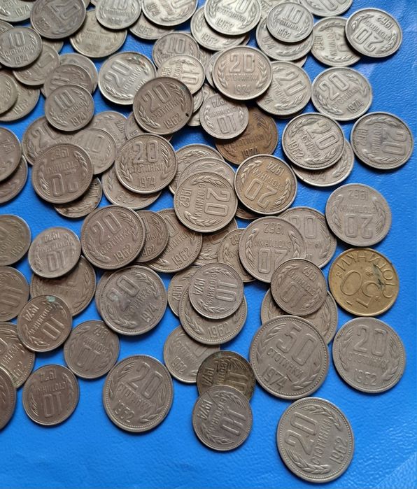Стари български монети , стотинки 1962 и 1974