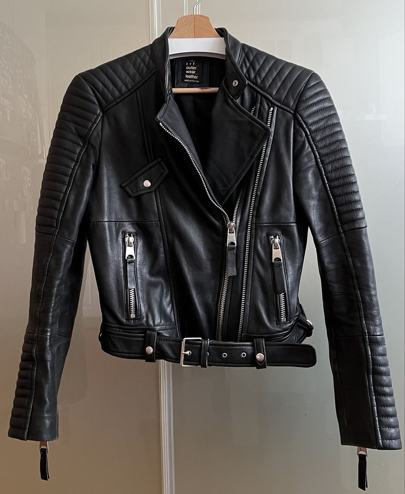 Biker jacket ZARA piele naturala