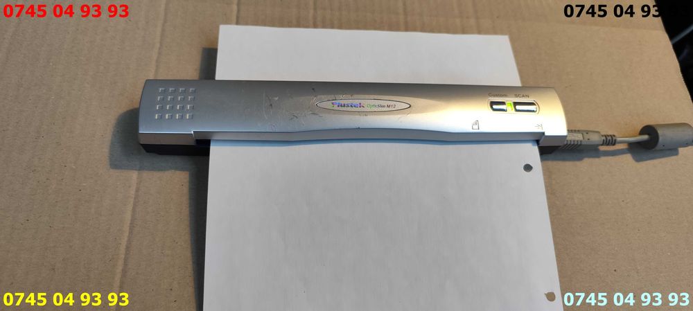 scanner portabil PLUSTEK OPTIKSLIM M12 scsa4601eu cu cablu usb win11