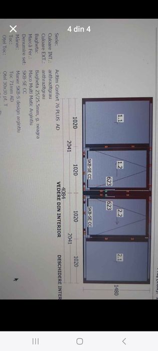 Vând tamplarie pvc profil Veka osciloculisante