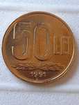 Moneda de 50 de bani din anul 1991.