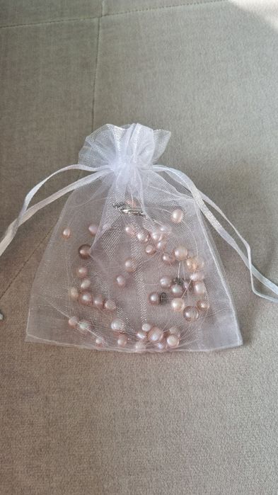 Колие и обици от истински перли