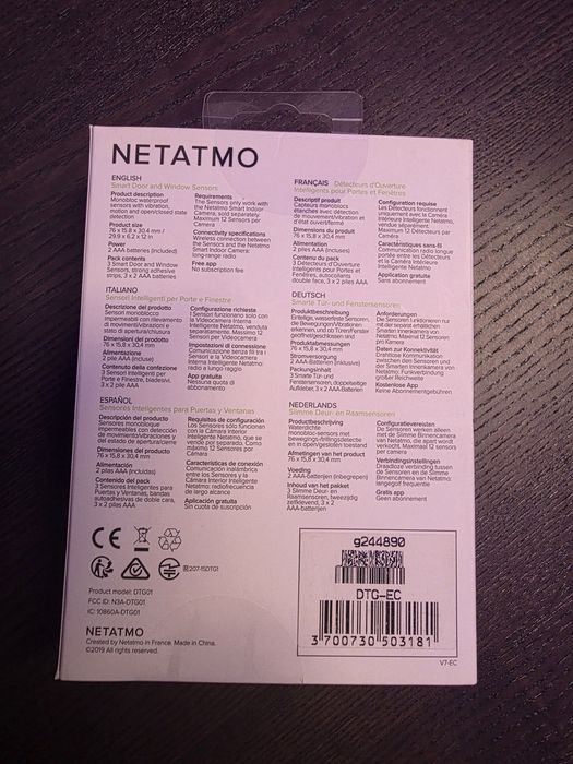 Senzori usa/ fereastra Netatmo