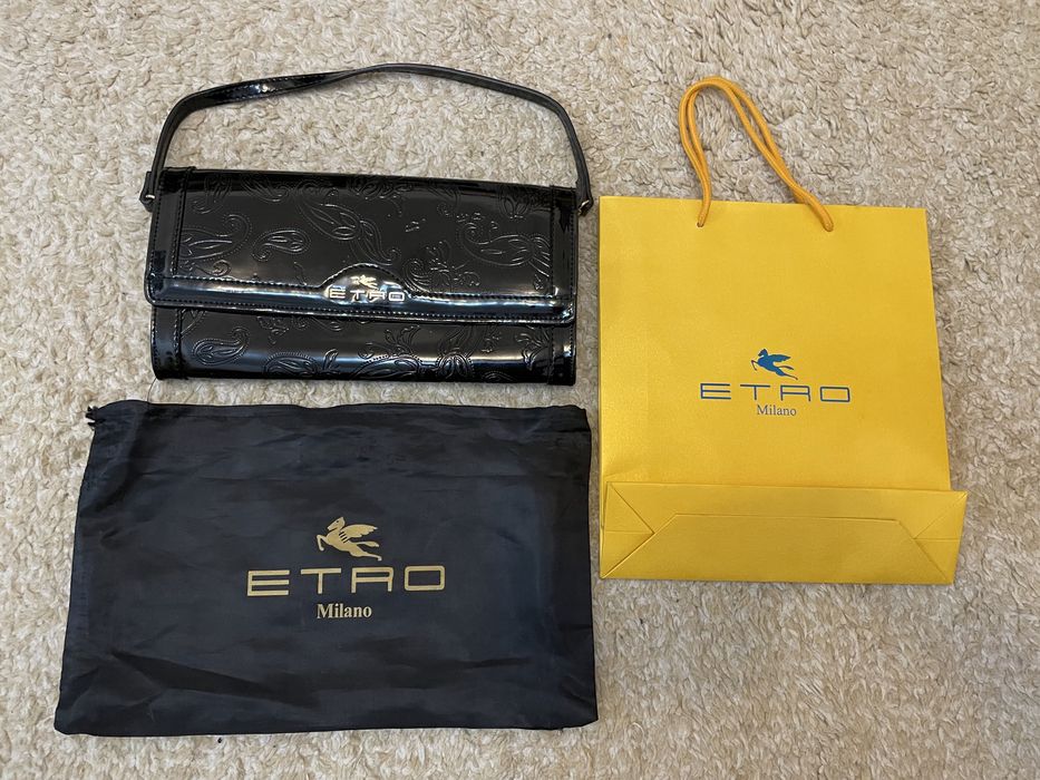 Сумка клатч Etro оригинал , кожа натуральная лаковая