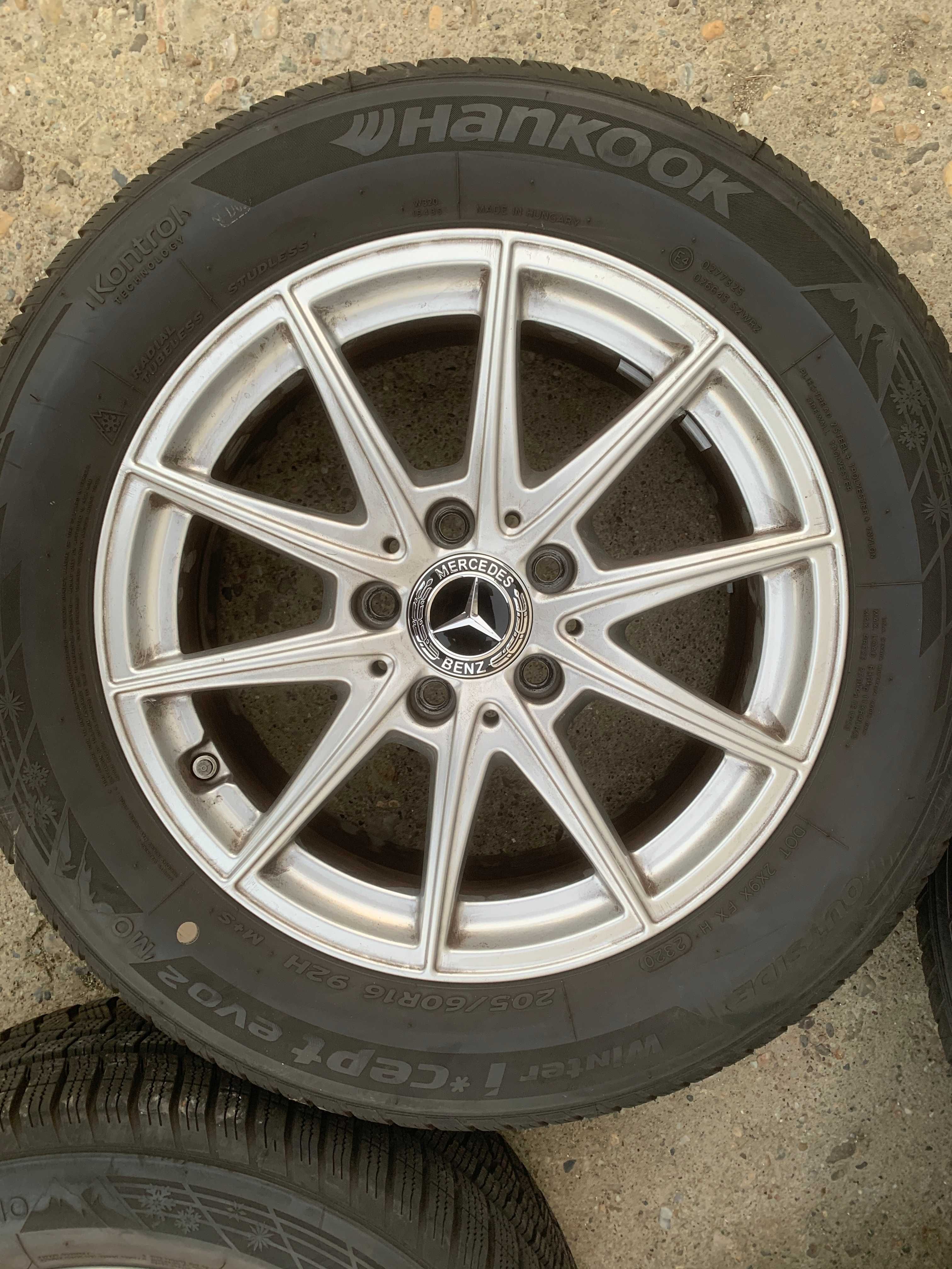 Jante Mercedes 16” - A B C Class -205/60/16 iarna - Hankook 8 - 8,5 mm